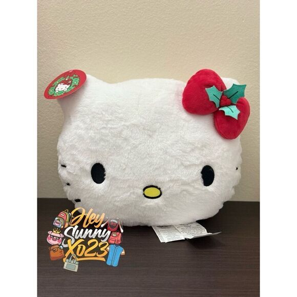 Hello Kitty Holiday Face Pillow - Picture 1 of 6